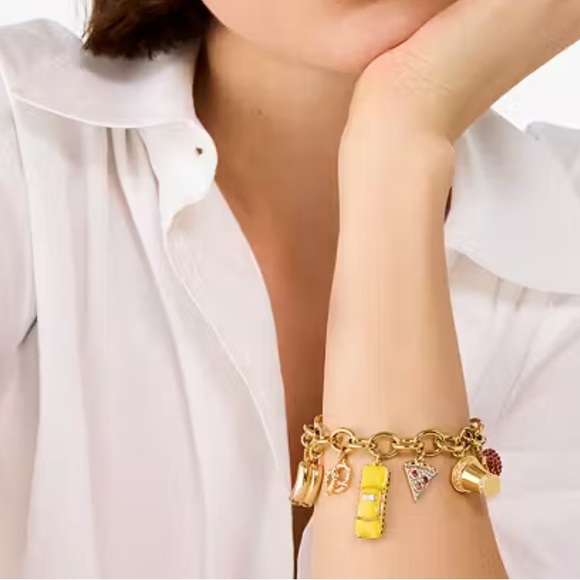 NEW kate spade new york Hit The City Charm NYC Gold Tone Bracelet 7.25”-8.75” - Picture 2 of 15
